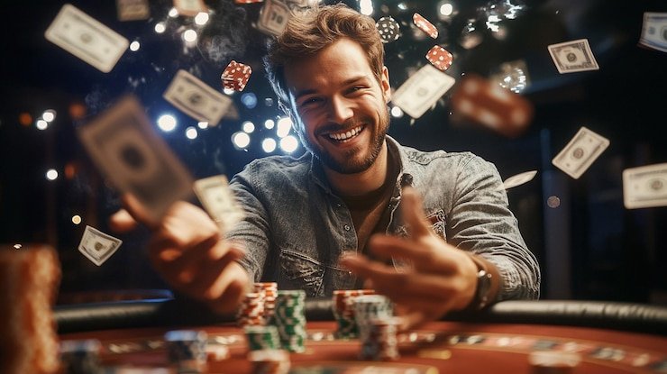 Dealer preparing French Roulette wheel